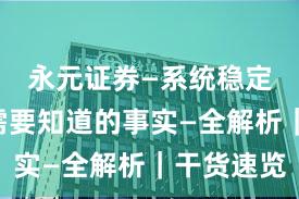永元证券—系统稳定性—你需要知道的事实—全解析｜干货速览