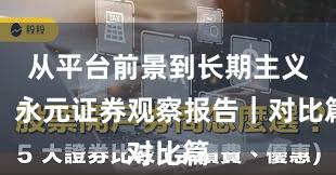 从平台前景到长期主义：永元证券观察报告｜对比篇